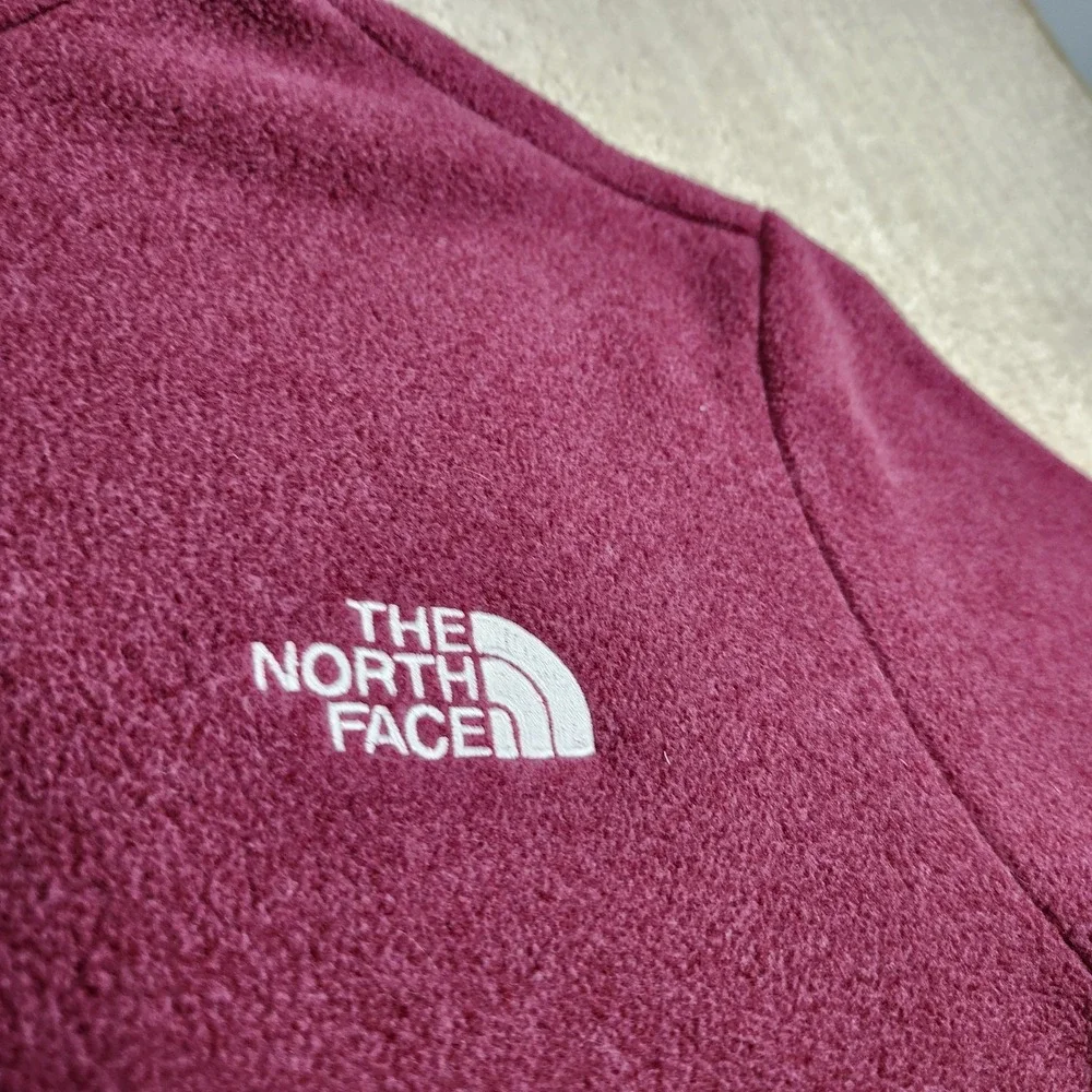 North Face Sweatshirt Men Medium Glacier Heavy Fleece 1/4 Zip Pullover‎ Red